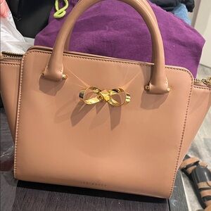 Ted Baker Nude Satchel with Gold Bow